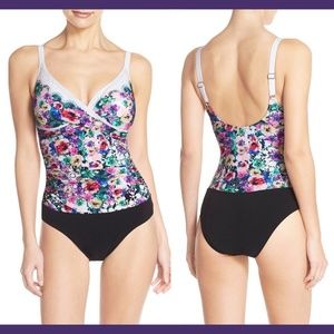 NWT PROFILE‎ by Gottex FUJI Floral Twist One Piece